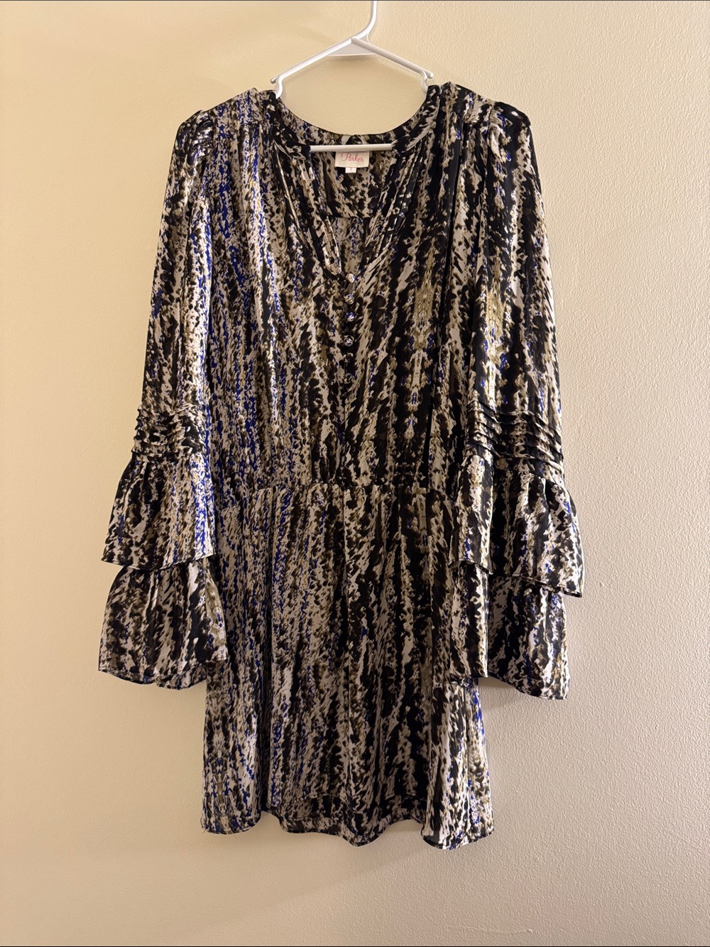 SALE PARKER Print Silk Dress
